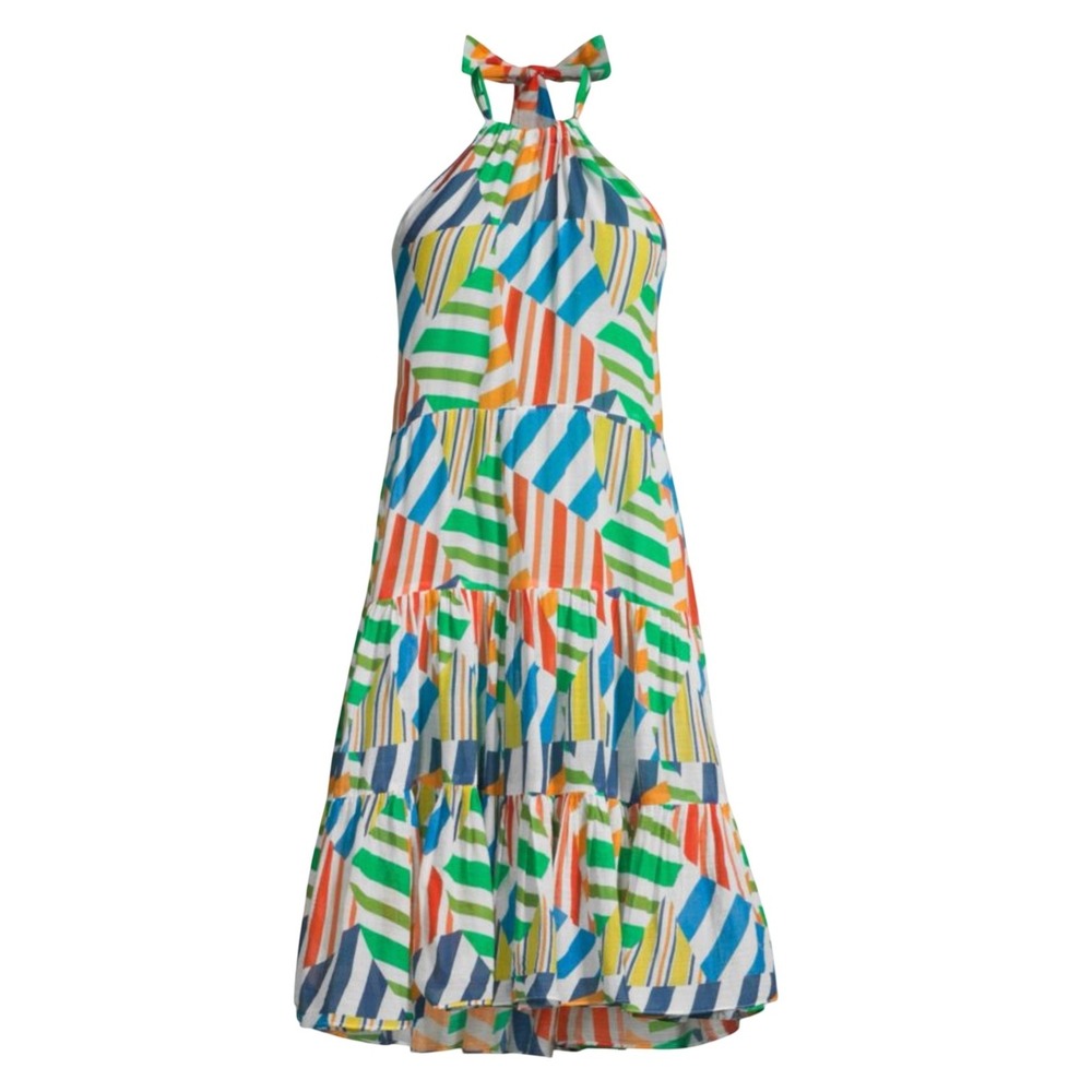 Solid & Striped Dress Womens Medium‎ Brianna Broken Stripes Halter Sundress NWT